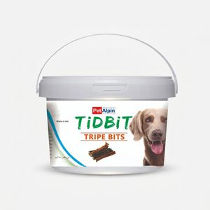 غذای تشویقی سگ تیدبیت مدل tripe bits وزن 180 گرم